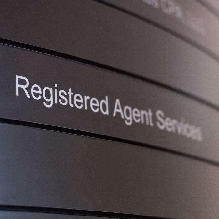 Registered Agent Services sign