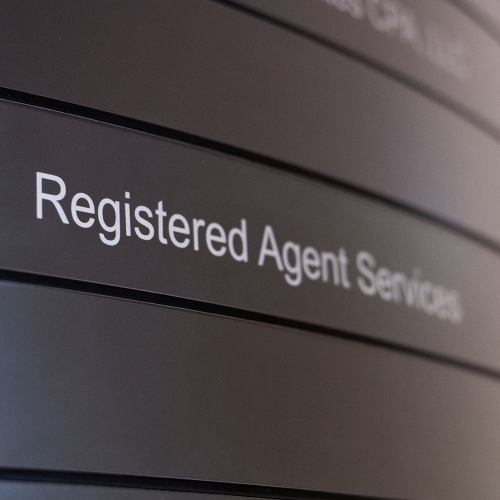 Registered Agent Services sign