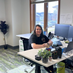 Illinois Registered Office agent working at a desk